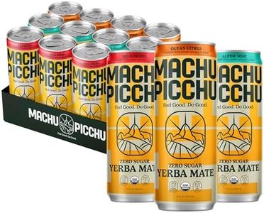 MACHU PICCHU Yerba Mate Energy Drink, Zero Sugar, 120mg Organic Caffeine, Low Calorie, USDA Organic, 12oz Cans (Pack of 12, Variety)