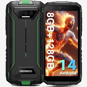 DOOGEE S41 Plus [2024] Telephone Portable Incassable Android 14, 8GB RAM+128GB ROM(TF 1TB), Ecran IPS HD+ de 5,5'', 6300 mAh, 13 MP + 8 MP, Octa-Core Smartphone Incassable, IP68/I69K/NFC/OTG/Face ID