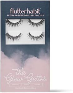 FlutterHabit Glow-Getter (1.0) Lash Clusters for Women, Salon Quality At Home Eyelashes Extension Kit, 6 Lash Sets, No Lash Glue Included