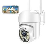 KAMEP Outdoor Security Camera with Color Night Vision, PTZ Camera Outdoor, 1080P Home 2.4G Wireless Wifi IP Wired CCTV Camera, Pan Tilt, Auto Tracking, PIR Motion Detection, IP66, 2-way Audio