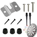 Dartboard Mounting Bracket Kit, Portable Wall Hanging Dart Board Set Dartboard Mounting Hardware Kit with Pads & Screws and Steel Dartboard Holder (General Style)