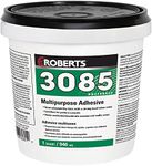 Roberts 3085-0 Multipurpose Carpet and Felt Back Vinyl Adhesive, 1 Quart, Beige