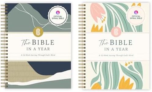 Official Spiral Bible® The Bible in a Year - His & Hers Bundle | 52 Week Guided Bible Study & Daily Reading Plan | Spiritual Companion & Journal for Adults & Teens | 8.5" x 11" Notebook (2)
