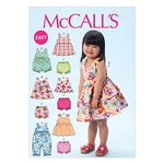 Mccall's Patterns Mccall's Pattern MC6944 CAA Sizes 1/ 2 - 2 - 3 - 4 Toddlers Top Dresses Rompers and Panties, Nwutral