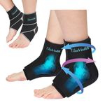 EliaValth Ankle Ice Pack Wrap, Ice Packs for Injuries & Plantar Fasciitis Relief, Hot and Cold Therapies, Adjustable Ankle Brace, Cold Therapy Ankle Compression for Ankle Ice Pack, Foot Ice Pack XLx2