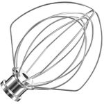Replacement attachment for 4.5QT stainless steel wire whip. Suitable for KitchenAid mixer attachments, dishwasher safe. Egg cream whisk Cake mayonnaise whisk Egg white whisk. Wire whip with 11 whips.