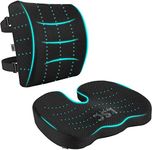 Lifestyle comfort ltd LSC Lumbar Support and Office Chair Cushion Memory Foam Ergonomic Back and Coccyx Support Chair Cushions Breathable Removable Mesh Cover for Desk, Car Seat, Travel