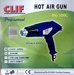 GSK Cut® Clif Heat Gun HG 100C 2000W Industrial hot air gun heavy duty 2000w suitable for shrink wrapping, packing, stripping paint