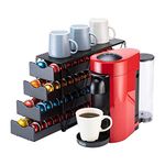 Flagship 4 Tier Coffee Pod Holder Drawer for Nespresso Pod Storage Organizer Vertuo Pods Holder(80 Pods Capacity)