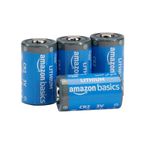 Amazon Basics Non-Rechargeable Lithium CR2 3 Volt Batteries, 4 Count