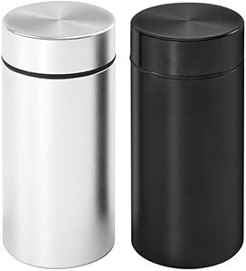 OZCHIN Aluminum Storage Jar Portable Airtight Smell Proof Container Bottle Multipurpose Storage Container for Spices, Coffee & Teas 80ml (Silver&Black)