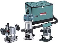 Makita RT0700CX2 710 Watt Router with Plunge Routing Base, 6.35 mm Size