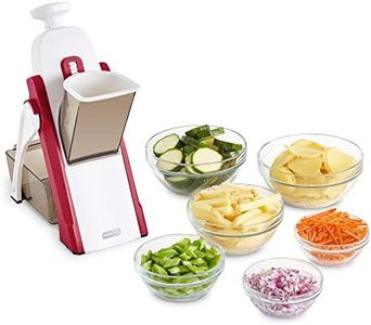 DASH Safe Slice Mandoline for Vegetables, Meal Prep & More with Thickness Adjuster, Red