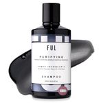 FUL Purifying Charcoal Shampoo Made in UK | Clarifying Shampoos to Remove Build Up, Excess Oil, and Pollutants | Vegan Sulfate Free Shampoo | Shampoo for Greasy Hair | Deep Cleansing Shampoo