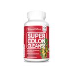 Health Plus Super Colon Cleanse, Capsules with Herbs and Acidops, 500 mg -60 Count