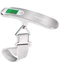 VIAFOIA Luggage Scale Portable Digital Scales 110 Pound/ 50 Killogram Capacity with Backlit for Travel, Silver