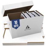 Premium Comic Book Storage Boxes | Short Cardboard Comic Book Box. Thick White Comic Box. Comic Storage Box for 150-175 Books. Comic Book Storage Case/Bin to Showcase Collectibles. (10 Pack)