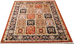 CHOUDHARY CARPET Home Decore - 5x7 Feet Persian Acrylic Carpet for Your Living Room & Drawing Room (150X210 Red Colour)- 5x7 Feet