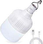 Camping Lantern LETOUR Dimmable LED Light Bulb 5 Lighting Modes USB Rechargeable Hanging Tent Light 4800 Lumen Portable Emergency Lantern Outdoor Light Bulb for Camping/Hiking/Garden/BBQ/Outage