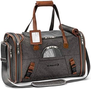 Mr. Peanut's Airline Approved Soft Sided Pet Carrier, Low Profile Gold Series Tote, Premium Brand Self Locking Zippers, Under Seat Compatibility, Plush Faux Fleece Bedding with a Sturdy Plywood Base