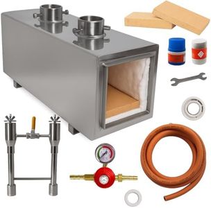 Simond Store Propane Gas Forge Double Burner, 2600F Rated, Blacksmithing Forge Knife Making Farrier Forging Blacksmith Tools Equipment - Stainless Steel Forge…