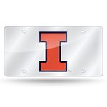 Rico Industries NCAA Illinois Illini Laser Inlaid Metal License Plate Tag