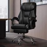 HDHNBA Comfortable Office Chair with Foot Rest High Back Computer Gaming Chairs Desk Chairs Big and Tall Executive Work Chair with Rolling Wheels, Black