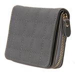 BESTVECH Women's Pu Frey Color Leather Small Wallett Purses Card Holder For Women, Grey