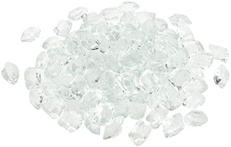 Stanbroil 10-Pound Polygon Fire Glass - 1/2 inch Fire Glass for Fireplace Fire Pit, Crystal Ice