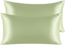 NTBAY 2 Pack Satin King Pillowcases for Hair and Skin, Luxurious and Silky Pillow Cases with Envelope Closure, 20x40 Inches, Sage Green