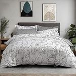 Gafance 3 PCS Abstract Decor Pattern Duvet Cover Double Set, Modern Art Bedding Set, Ultra Soft Comforter Cover with Zipper Closure, Stylish Quilt Cover 200 X 200 CM & 2 Pillowcases