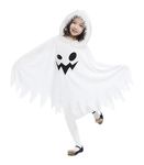 MODERNAZ White witch halloween cloak costumes for kids girls | ghost halloween party fancy dress (8-9 years)