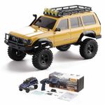 EAZYRC FMS FCX18 1/18 LC80 Toyota RC Rock Crawler RTR 4x4 Off-Road Waterproof Hobby Grade RC Trucks All Terrains RC Car with 45min Play time,Portal Axles,LED Lights for Adults and Beginner (Yellow)