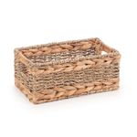 Woodluv Wicker Storage basket, Hand woven Display Hampers, Bathroom Bedroom Storage Basket for Shelves, Office or Home Décor - 26 X 26 X 11cm, Small