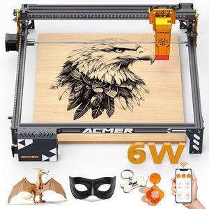 ACMER P1 S PRO 6W Laser Cutter für Anfänger, Wi-Fi-Ferngravur Laser Graviermaschine Laserschneider, Gravurwerkzeug 380 * 370mm, Laser Gravur Gerät für DIY Metall/Glas/Holz