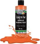 POURING MASTERS Citrus Orange Acrylic Ready to Pour Pouring Paint - Premium 8-Ounce Pre-Mixed Water-Based - for Canvas, Wood, Paper, Crafts, Tile, Rocks and More