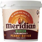 Organic Crunchy Peanut Butter - No added sugar and salt - 1000g by Meridian