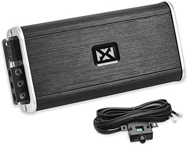 NVX VADM1 Monoblock 1-Ch Class D Amplifier 1000W Max, 500W RMS High Power, 1/2/4-ohm Stable, Low Pass X-Over, Bass Boost, Remote Subwoofer Bass Knob, for Car/Truck/Marine/UTV/Motorcycle