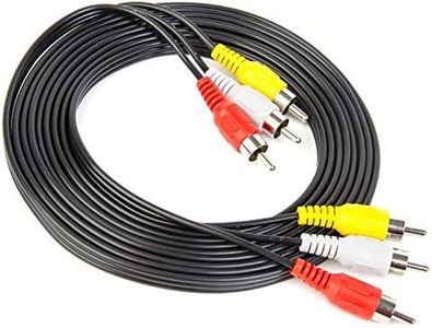 XENOCAM RCA 5FT Audio/Video Composite Cable DVD/VCR/SAT Yellow/White/red connectors 3 Male to 3 Male