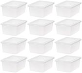 IRIS USA 12-Pack Storage Bins with