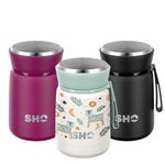 SHO Food Flask - Vacuum Insulated, Double Walled Stainless Steel Food Flask & Food Container - 10 Hours Hot & 20 Hours Cold - 530ml 800ml - BPA Free (Leopard Sunset, 530ml)