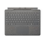 Microsoft Surface Pro Keyboard for Surface Pro 9 and 8 with Pen Storage, Alcantara Material, Platinum