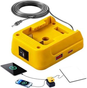 Starlink Mini Battery Adapter Compatible with De.Walt 20V Battery, 9.84FT 18AWG Starlink DC Electronic Power Cord with Independent Switch and Low Voltage Protection for Starlink mini Batteries