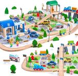 172Pcs Wooden Train Set for Toddler