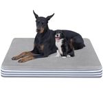 Magic Dog Orthopedic Dog Bed for Extra Large Dogs, Super Soft 2-Layer High Density Foam XL Jumbo Dog Bed, No Installation Non Slip Bottom Dog Mattress with Removable Washable Cover, Grey-Stripe