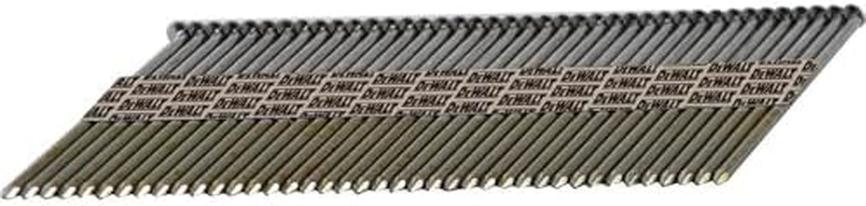 DEWALT Framing Nails, Paper Tape, 30-Degree, Smooth Shank, Bright Finish, Off-Set Round Head, 2 3/8-Inch x .113-Inch, 5000-Pack (DPT-8D113FH)