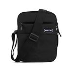 NABAAT Nylon Stylish Side Bag for Men Crossbody Sling Messenger Tablet Bags for Travel/Office/Business, Black (SB-ULI-BLK-2)