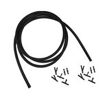 Universal Car Windshield Washer Hose Repair Kit 300cm/(10ft) Windshield Wiper Fluid Tube with 12 Pieces Hose Black (Washer Hose)