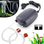 COLOURFUL® - Aquarium Silent Air Pump | Mini Aerator/Oxygen Pump for Aquarium Fish Tank or Pond | with Accessories (2Way - #390, Combo-6)