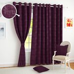 Story@Home Window Blackout Curtains 5 Feet Long Set of 3, Abstract Print Thermal Insulated 100% Room Darkening Window Curtain | Noise Reducing Curtains for Living Room, Bedroom, (118 x 152 cm, Maroon)